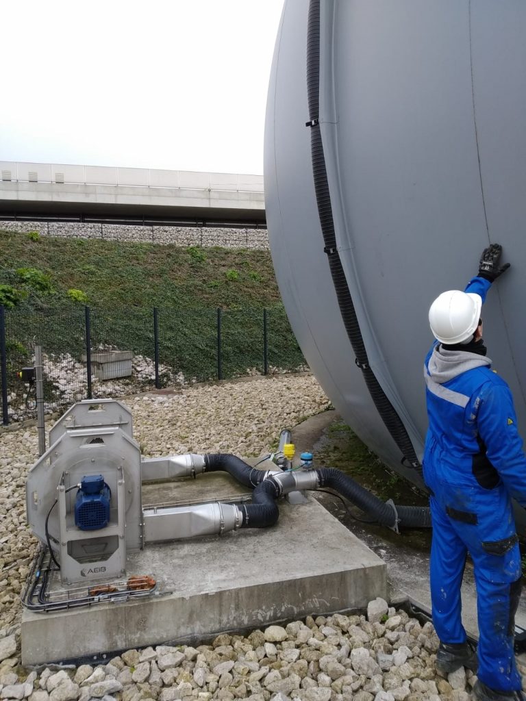 Maintenance gazomètre