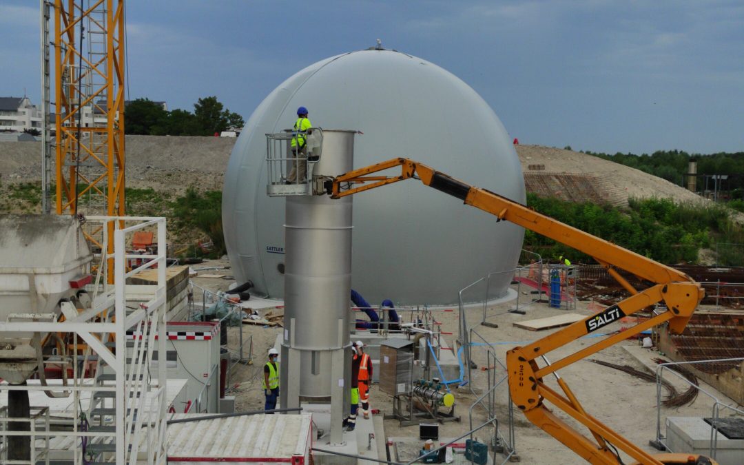 Mounting a Hofstetter torch and a Sattler gasometer for OTV Grand Paris in Bonneuil (95)