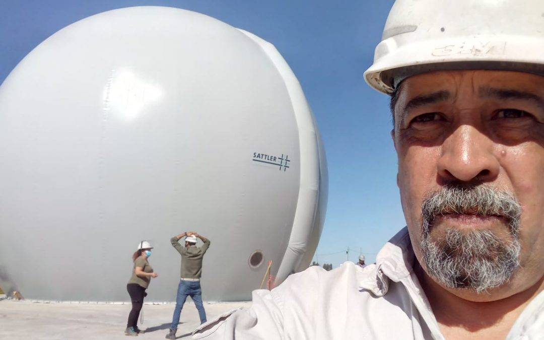 Installation du gazomètre en Argentine