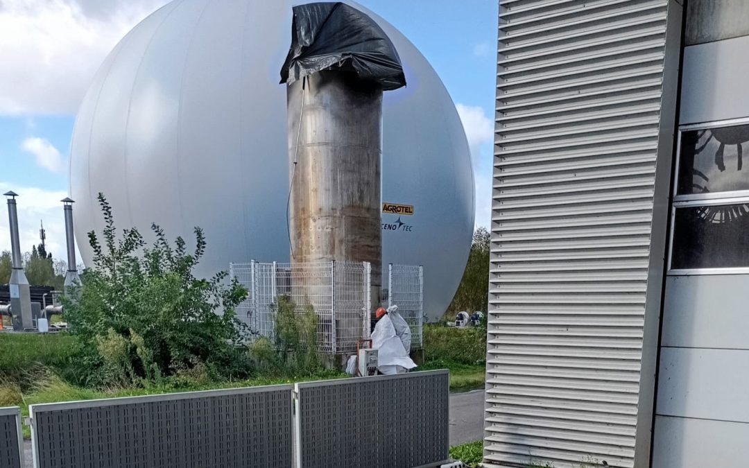 Renovación de la línea de biogás de la estación depuradora de Marquette-lez-Lille